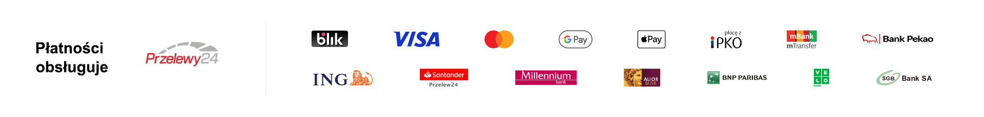 Metody płatności w sklepie – otwiera się w nowej karcie